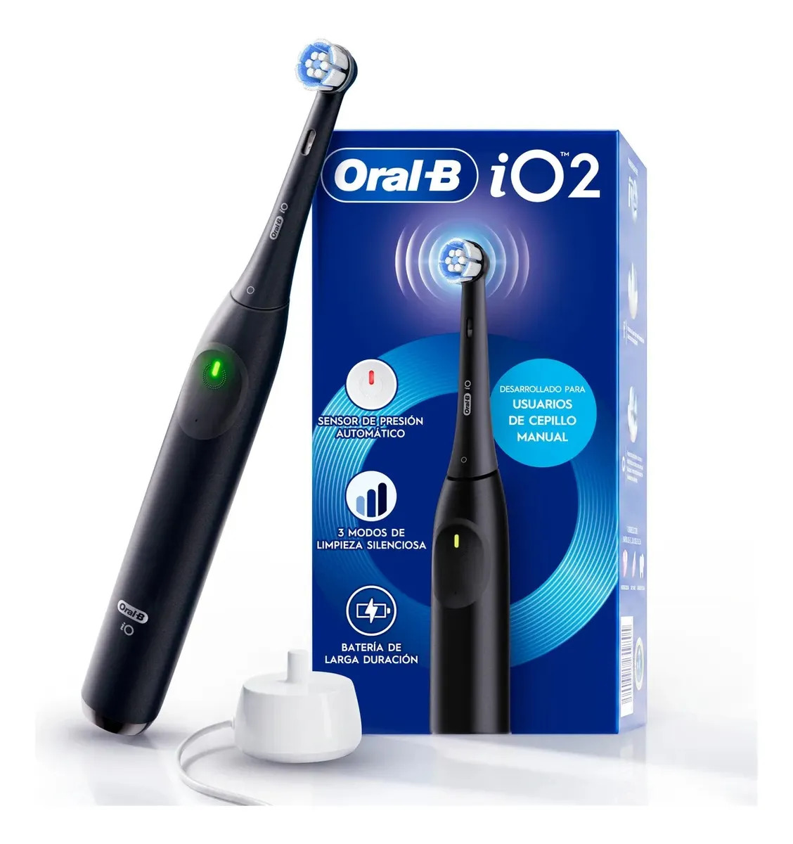 Cepillo de Dientes Eléctrico ORAL-B iO2, Sensor de Presión, Cabezal Redondo