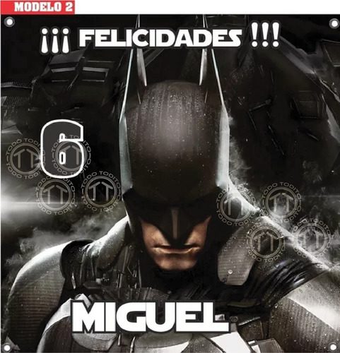 Batman Lona Personalizada 1x1m Fiesta