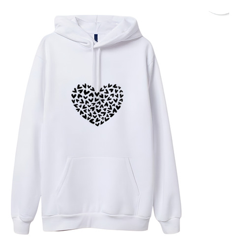 Sudadera Con Gorro Unisex Corazon Logo Corazones