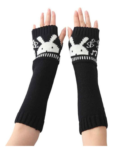 Guantes De Conejito Tejido Crochet Cute Kawaii Mujer Niños S