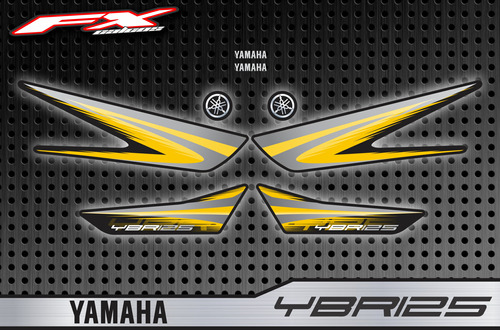 Calcos Opcionales Yamaha Ybr 125 Desde 2014 Fxcalcos2