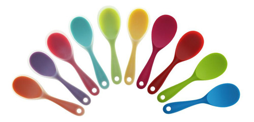 Wang 2 Juego De Cucharas De Arroz De Silicona Premium: 2