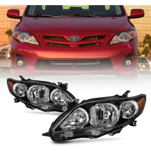 For 2011 2012 2013 Toyota Corolla S Xrs Black Headlights Rrx