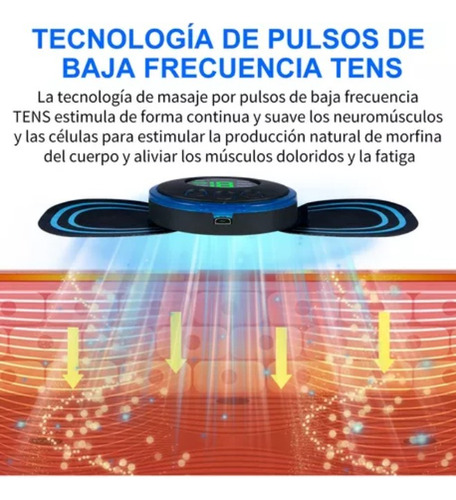 3 Mini Masajeador Eléctrico Corporal Portátil Con 3 Parches