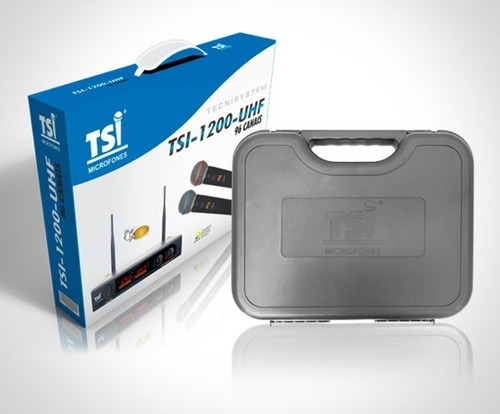 Imagem 4 de 5 de Microfone Digital S/fio Duplo Tsi Ud1200 Uhf Com 96 Canais