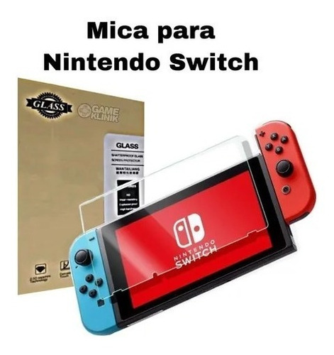 Mica Cristal Templado Hd Para Nintendo Switch + Grips N