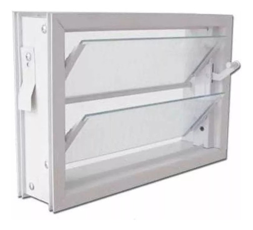 Aireador Ventiluz Pvc 60x36 Con Vidrio Reja Y Mosquitero