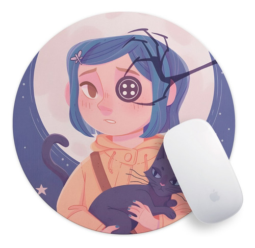 Mouse Pad Redondo Coraline