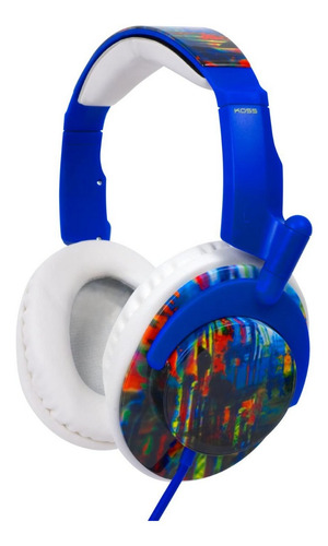 Fone De Ouvido Over-ear Dobrável Koss Ruk50b Azul