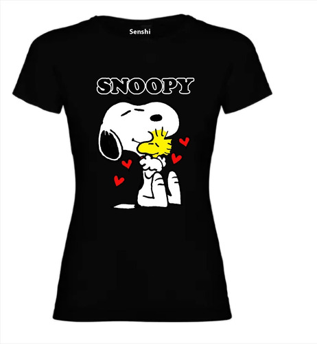 Polera Estampada Snoopy Para Dama Dtf Senshi Cod 002