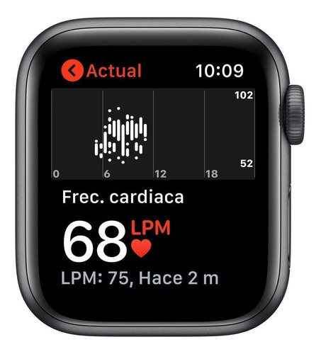 Apple Watch SE (GPS, 40mm) - Caja de aluminio color gris espacial - Correa deportiva Negra