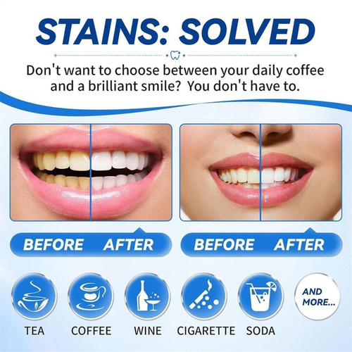 Polvo Blanqueador Dental, Creme Dental Mágico Whitening