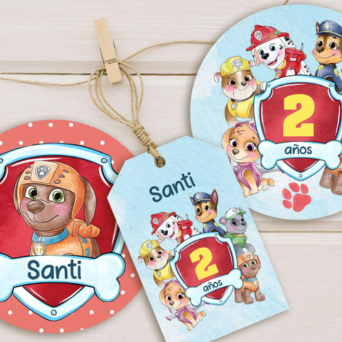 Kit Imprimible Paw Patrol Personalizable Digital Cumpleaños