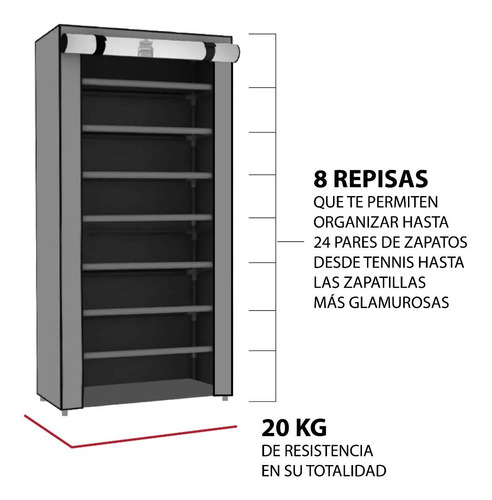 Zapatera Closet Repisa Para 24 Pares Stay Elit C/ Estampado