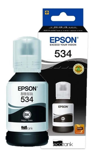 Tinta Epson Negro T534 M1100/m1120/m1180/m2140/m2170/m3