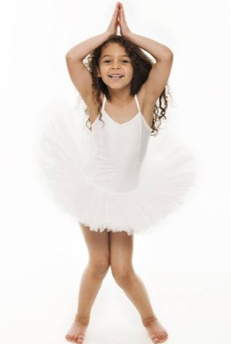 Tutu Blanco, Ballet, 4 Capas, Para Niña