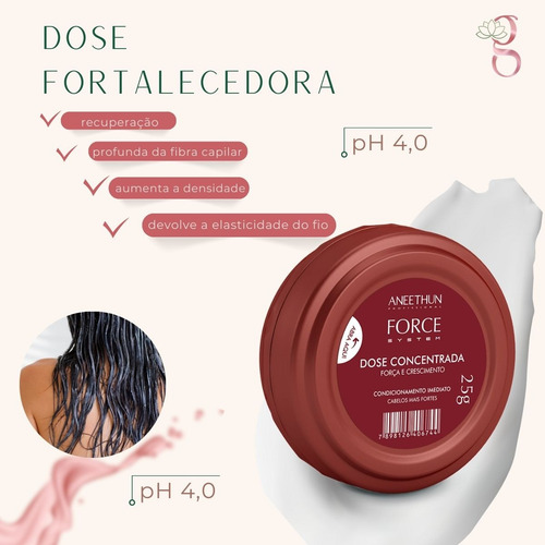 Kit Aneethun Shampoo+finalizador+máscara+dose Force System