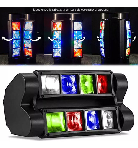 Genérica Nep029 Led Rgbw 8x3w Dmx512 Luz Escenario