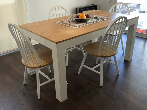 Mesa Laqueada Paraíso Comedor Moderna Madera 160cm Nordica