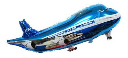 Globo Azul Con Forma De Avión, 2 Unidades, De Juguete, Dibuj
