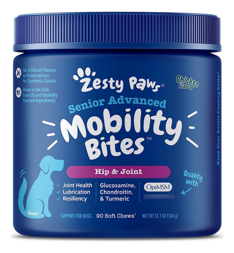 Zesty Paws Suplemento Para Articulaciones Senior