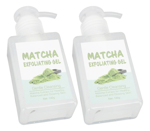 Gel Hidratante Exfoliante Matcha, 2 Unidades, 3.5 Oz, Limpie