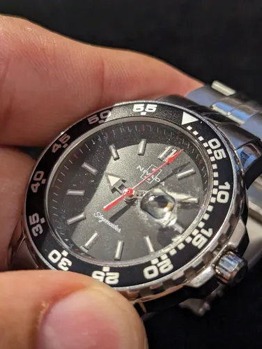 Reloj Nivada Skymaster Suizo Genuino Cuarzo Acero Inoxidable 3 500