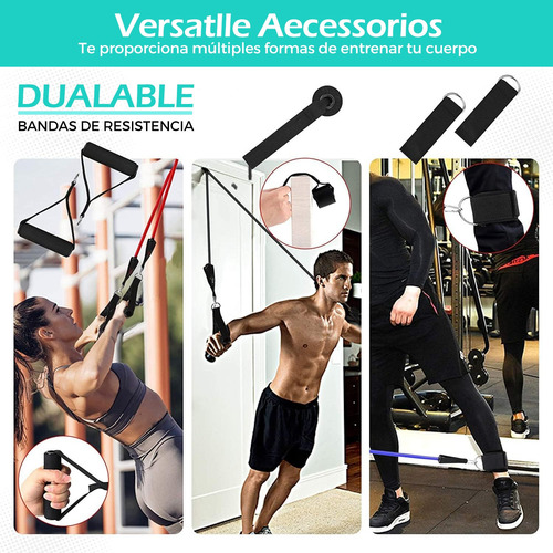 200lbs Banda Elásticas Resistencia Ligas Ejercicio Kit 30pcs