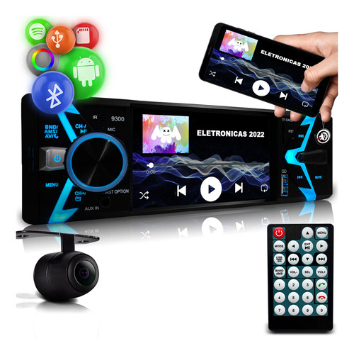 Som Automotivo 1din Mp5 Player Com Tela Touch + Camera De Ré