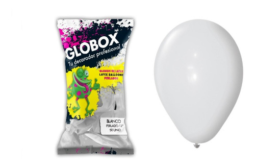 Paquete X 50 - Globos Perlados 12 - Color Blanco