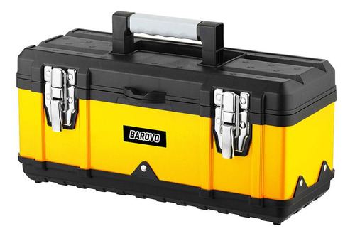 Caja de herramientas Barovo CHUM16 de acero 40cm x 18cm x 18cm amarillo y negra