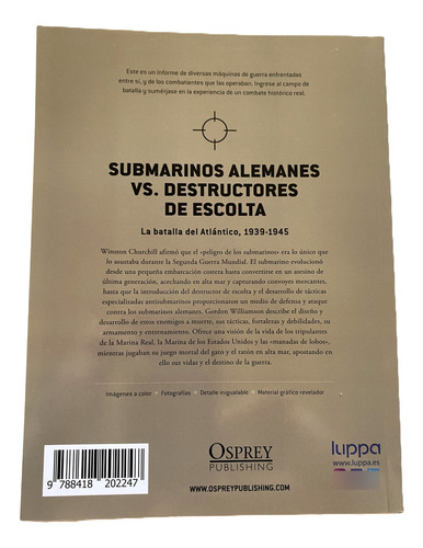 Libro: Submarinos Alemanes Vs Destructores Escolta. Osprey