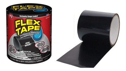 Flex Tape Superfita Fita Adesiva Veda Tudol 10x150cm Preto