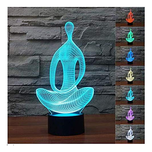 Fxuslgt Luz Nocturna Meditacion 3d Para Yoga Control Remoto