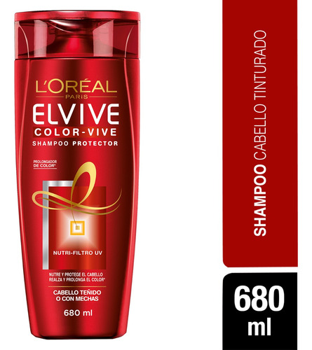 Elvive Shampoo Loreal Color Vive 680 Ml