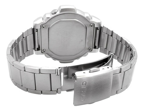Reloj Casio Ilustrator W-219hd-1avdf Hombre Agente Oficial Plateado Plateado Negro