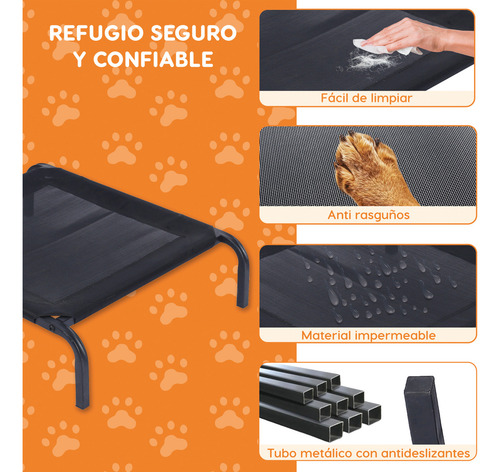 Cama Elevada Para Perro Cuna Portátil Para Mascotas Mediana