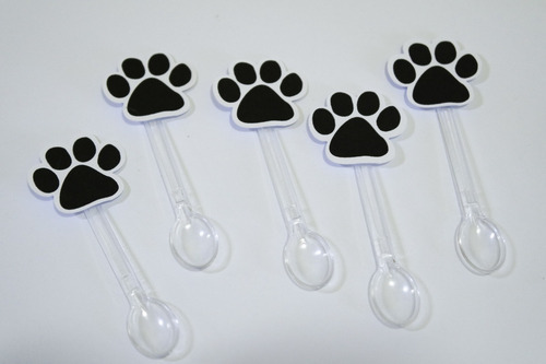 Imagem 3 de 3 de Pata Patinha Cachorro 50 Colheres Para Copinho De Brigadeiro