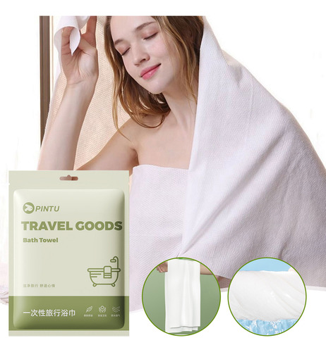 Toalla De Baño De Viaje Desechable, Portátil, Engrosada Y Ag
