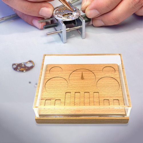 Caja De Almacenamiento Con Bandeja Para Piezas De Reloj,