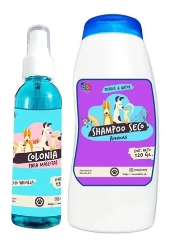 Kit Gatos Shampoo Seco Fruitilicious + Colonia Coco Vainilla