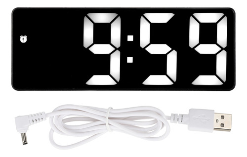 Reloj De Mesa Digital, Led, Espejo, Alarma, Usb, Electrónico