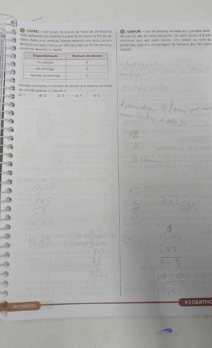 Kit 3 Cadernos Objetivo Ensino Médio 1a Serie Caderno 1eh Caderno 4hb E Caderno 3 Revisão Bimestral (Usado)