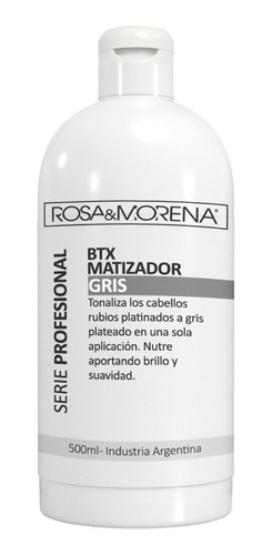 Imagen 1 de 3 de Btox Matizador Gris 500ml Rosa & Morena Serie Profesional