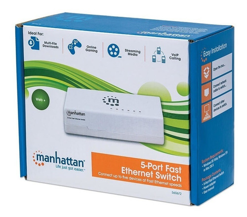 Switch Manhattan Fast Ethernet 560672 5 Puertos 10/100