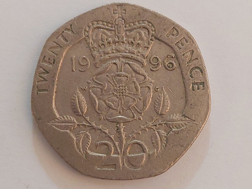 Moneda 20 Twenty Pence Inglaterra 1996