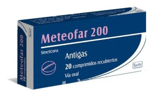 Meteofar 200 Antigas  Por 20 Comprimidos