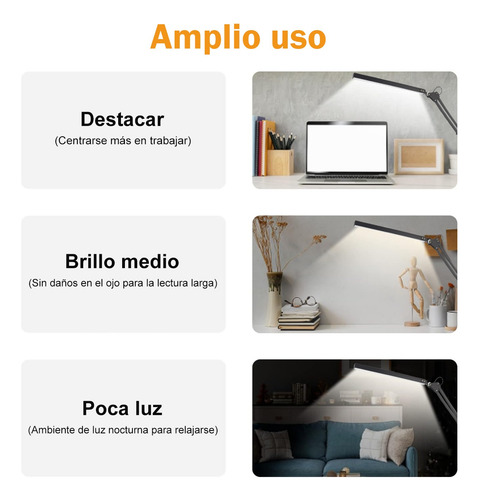 Lámpara Led Flexible Con Clip Escritorio Estudio Dibujo