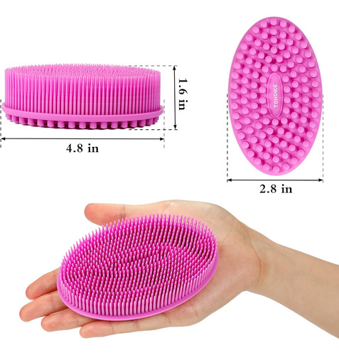 Tdhdike Lufa De Silicona Para El Cuerpo Juego De 3 Cepillos