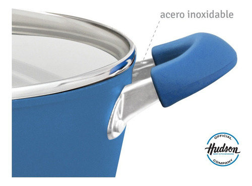 Cacerola Ceramica Hudson 24 Cm Induccion Color Azul Azul
